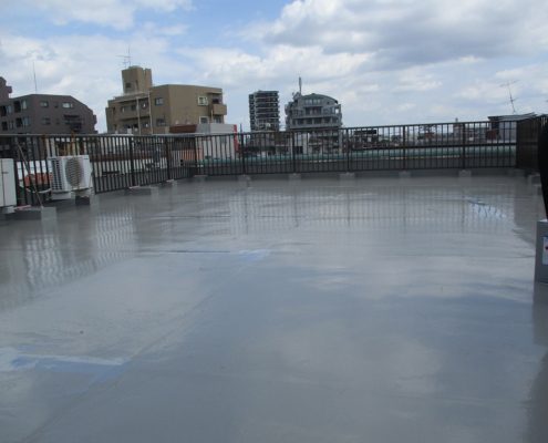 屋上の防水工事完工